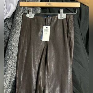 women’s genuine leather polo pants